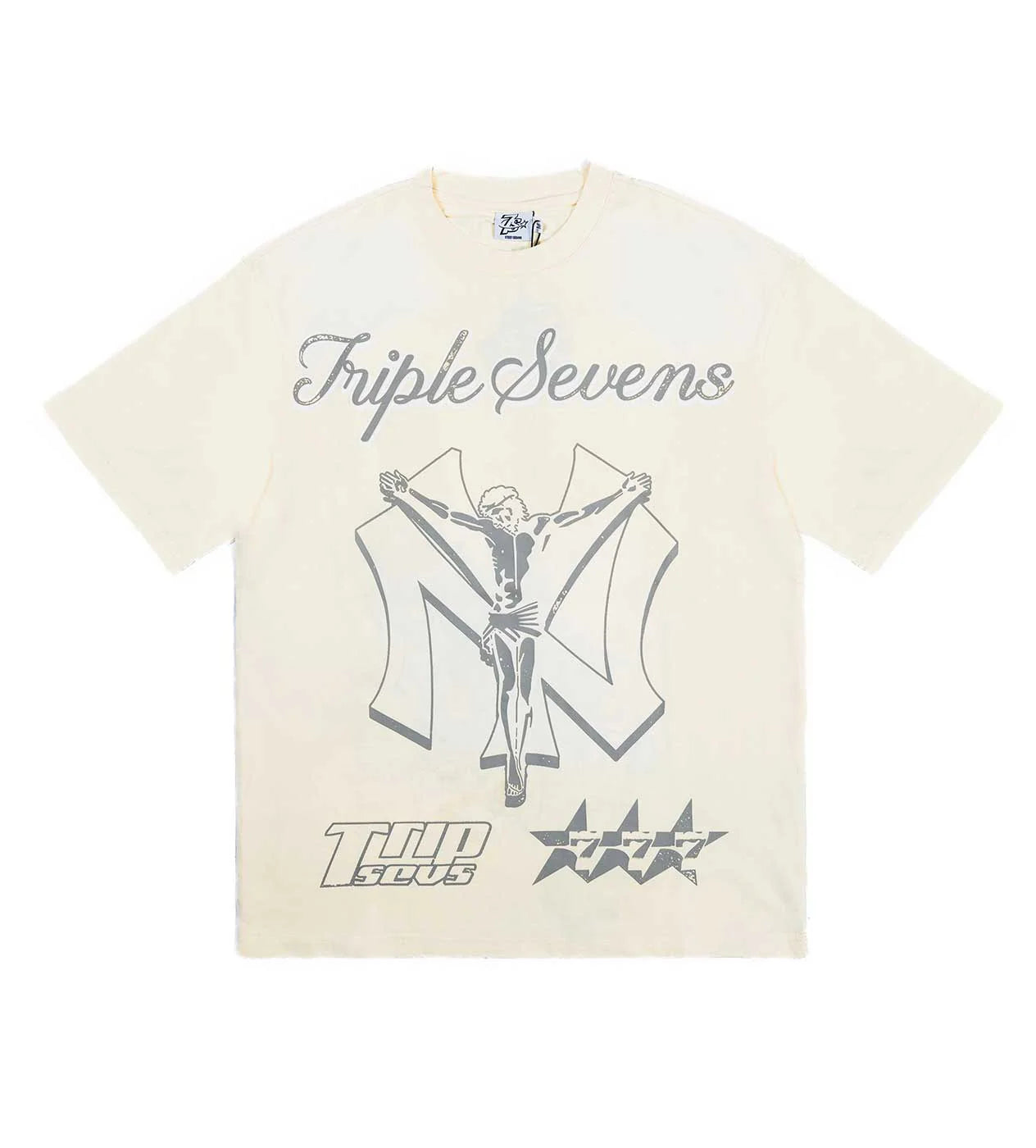 TRIPLE SEVENS NY SAVIOR TEE CREAM